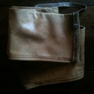 Vintage Französisch Leder Lange Angelrute Pistole Instrument Andere Tasche circa 1960er Jahre / EVE