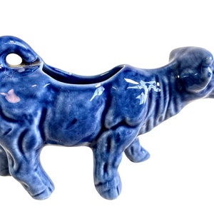 Vintage English Tiny Creamer Cow Cream Milk Small Jug Pitcher Pourer Ornament Decorative Figurine circa 1970-80&#39;s / EVE