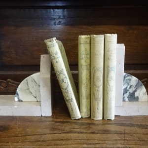 Vintage French Stone Heavy Art Deco Bookends circa 1930&#39;s / EVE of Europe