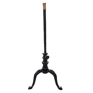 Vintage French Heavy Small Bistro Style Side Table Leg Stand Cast Iron Stand Plinth Add Your Own Top Adjustable circa 1950-60&#39;s / EVE