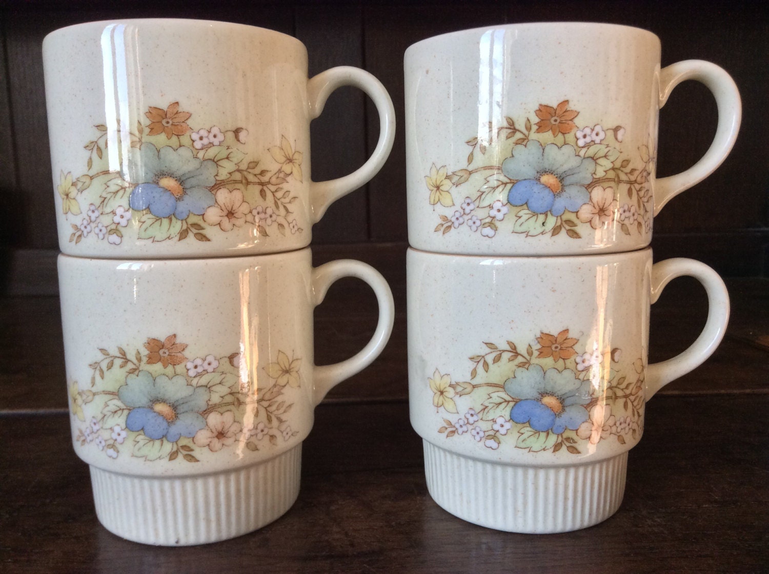 Vintage English Poole Melbury Tea Cup Mug Set Of 4 Circa Etsy Vintage English Poole Melbury Tea Cup Mug Set Of 4 Circa Etsy