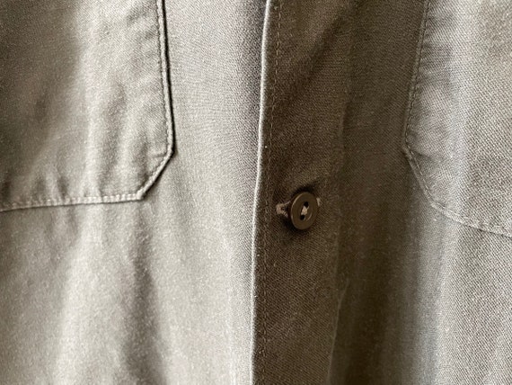 Vintage German Army Shirt Uniform Khaki Cotton Mi… - image 5
