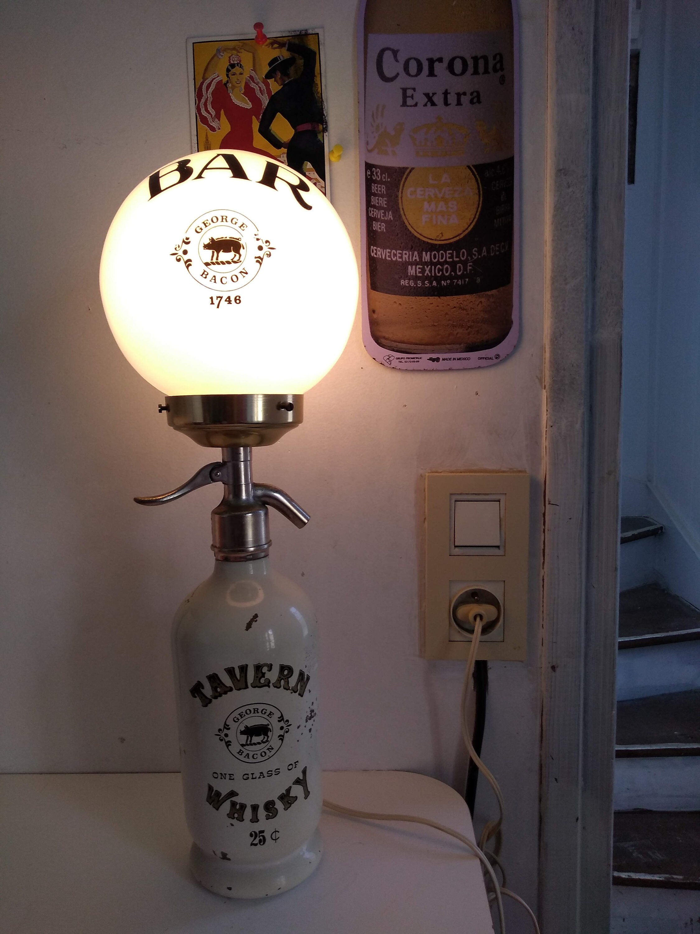 Vintage bar lamp globe best sale