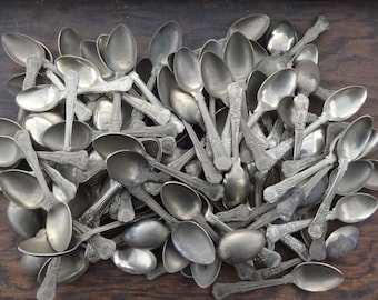 Vintage English Sheffield Made Unfinished Coburg Small Tea Spoon Cutlery Silverware Flatware PRICED INDIVIDUALLY c1960&#39;s / EVE of Europe