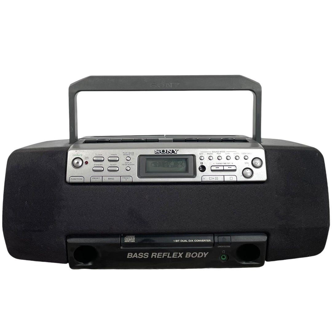 Vintage Sony Portable Radio CD Radio Cassette CFD-W57L Hi-fi Battery ...
