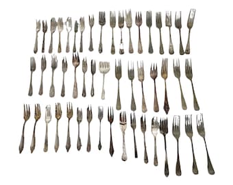 Vintage Antique English Mixed Lot Forks Cutlery Silverware Flatware Others Available Restaurant Wedding circa 1920-70's / EVE