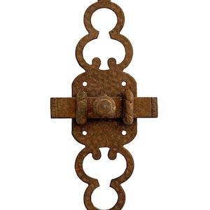 Vintage French Small Metal Iron Cupboard Door Closer Latch Catch Lock circa 1930-50&#39;s / EVE