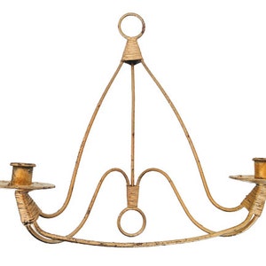 Vintage Französisch Gold Messing Bronze Lackiert Wand Kerzenhalter Leuchter Licht Beleuchtung Kerzenständer c1980-90&#39;s / EVE of Europe