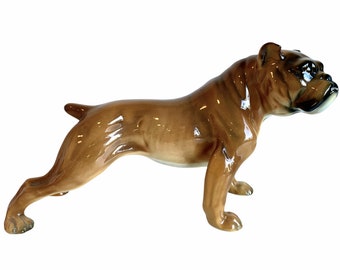 Vintage Italian English French Bulldog Dog Ceramic Dogs Decorative Ornament Figurine Display circa 1960-70's / EVE of England