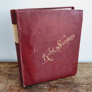 Vintage englisches Kodak Souvenirs Fotoalbum Buch Rot 24 Seiten um 1940-50 / EVE of Europe