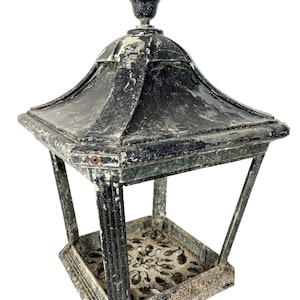 Vintage French Extra Large Street Lamp Light Shade Metal Garden External Outside Post Mounted Lighting circa 1960-70&#39;s / EVE
