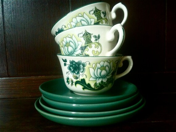 Vintage English Denby Green Tea Cups Circa 1950 S Eve Of Etsy Vintage English Denby Green Tea Cups Circa 1950 S Eve Of Etsy