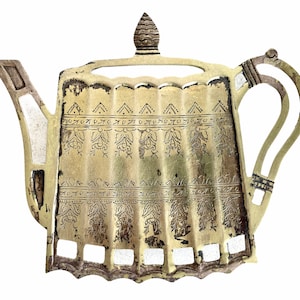 Vintage Indian Brass Trivet Tea Pot Hot Plate Saucepan Metal Ornate Stand Trivet Table Protector circa 1950-60's / EVE of England