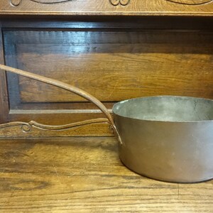 Vintage French Copper Cooking Pot Saucepan Bashed Bruised Old Dented Display Piece Hanging Loop circa 1910-20&#39;s / EVE of Europe