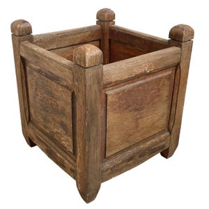 Vintage French Hardwood Wooden Planter Plant Pot Holder Garden Flower Display Vase Stand Planters Pots Flowerpots circa 1980-90's / EVE