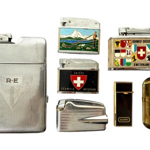 Vintage Mixed Lighter Collection Cigarette Case Job Lot Lighting Igniting Collector Tobacciana circa 1960-70&#39;s / EVE