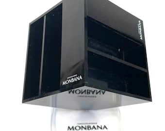 Vintage French Chocolaterie Monbana Square Chocolate Sweet Candy Dispensing Dispensor Container Shop Display Wedding c2000 / EVE