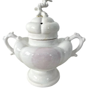 Antique French Tureen Bowl Dish Serving Display Food DAMAGED White circa 1910-20&#39;s / EVE