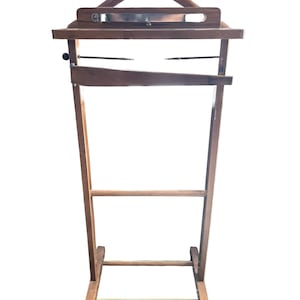 Vintage French Formax Valet Butler Stand Trouser Clothes Hanger Suit Costume Bedroom Hotel Decor Storage Office 1970-80&#39;s / EVE