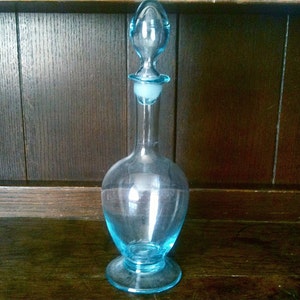 Vintage French Slim Glass Drinks Decanter circa 1960-70&#39;s / EVE of Europe
