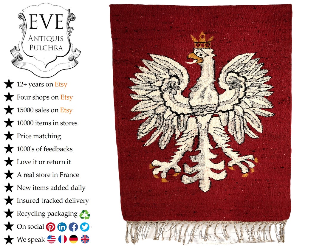 vintage-polish-emblem-eagle-with-crown-wall-hanging-rug-red-decorated