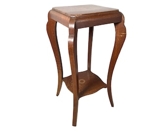 Vintage Side Table Plant Stand Vintage French Wooden Wood Flower Pot Plinth Display Tabouret circa 1960-70's / EVE