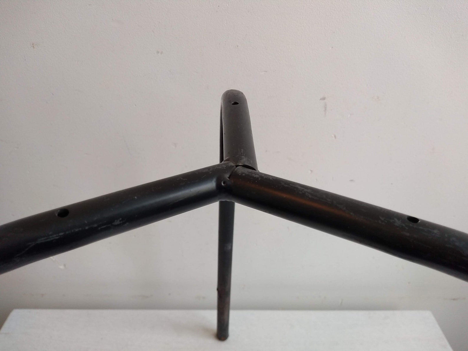 Vintage French Black Metal Stool Legs Small Chair Seat Table Etsy