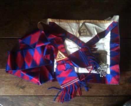 Image of Vintage English South African Mason Masonic Dress Clothing Parts Circa 1950's/Eve Of England