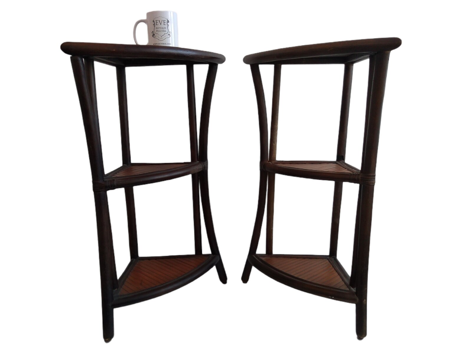 Vintage French Wooden Wood Stand Corner Shelf Standing Display Etsy