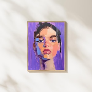 Colourful portrait of a women, Poster A2