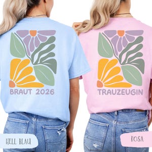 Personalisiert JGA Frauen Shirt, Braut Shirt, Team Braut T Shirt, T-Shirts für Junggesellinnenabschied, JGA Party Shirt, Geschenk Trauzeugin image 5