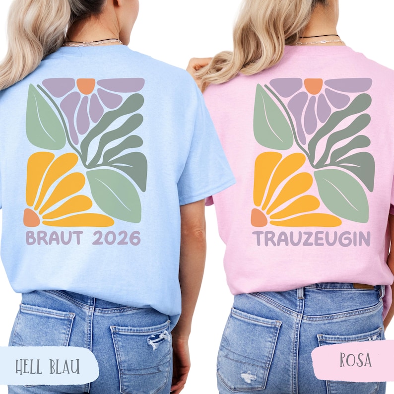 Personalisiert JGA Frauen Shirt, Braut Shirt, Team Braut T Shirt, T-Shirts für Junggesellinnenabschied, JGA Party Shirt, Geschenk Trauzeugin image 5