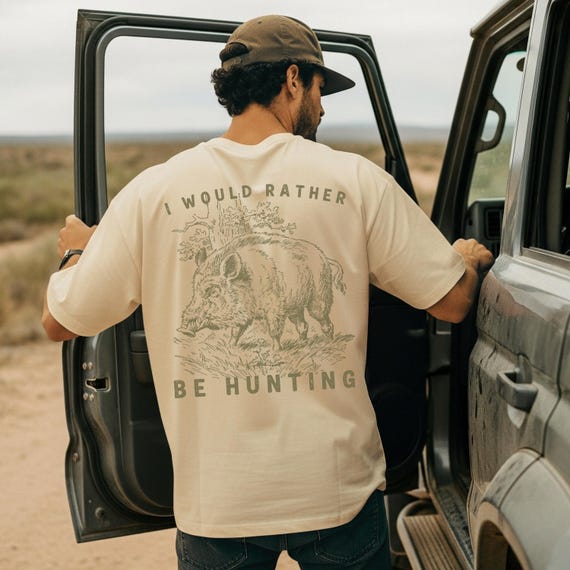 I Would Rather Be Hunting Shirt, Jagd T-Shirt, Retro Wildschwein, Geschenk für Jäger, Vatertagsgeschenk