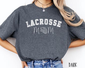 Lacrosse Mom Sweatshirt, Lacrosse Mom Gift, Game Day Shirt, Lacrosse Sweater, Minimal Lacrosse Mom, High School Lacrosse T-Shirt For Women