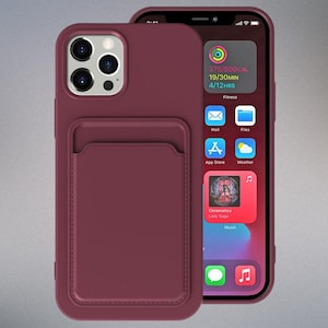 Candy Color iPhone Case with Card Holder: Soft Silicone TPU Cover