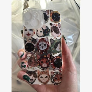 Clear Cat iPhone Case – Soft TPU, Shockproof, Anti-Fingerprint, Full Coverage, Cute Animal Pattern Phone Cover for Women & Unisex