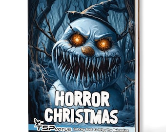Horror Christmas Coloring Book for Adults – A5 Wooden Hardcover, 30 Spooky Holiday Pages, Creepy Christmas Art, Dark Winter Fun