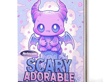 Scary Adorable Coloring Book – A5 Wooden Hardcover, A4 Paper Hardcover, 30 Cute & Creepy Designs