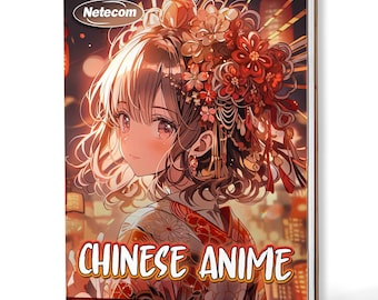 Chinese Anime Coloring Book – A5 Wooden Hardcover, A4 Paper Hardcover, 30 Intricate and Beautiful Designs