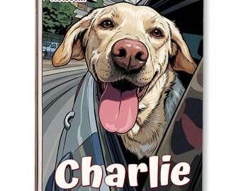Personalized Pet Coloring Book for Adults - Custom Pet Line Art Coloring Pages from Photos,Keepsake Gift,Handmade Wooden Cover Coloring Book