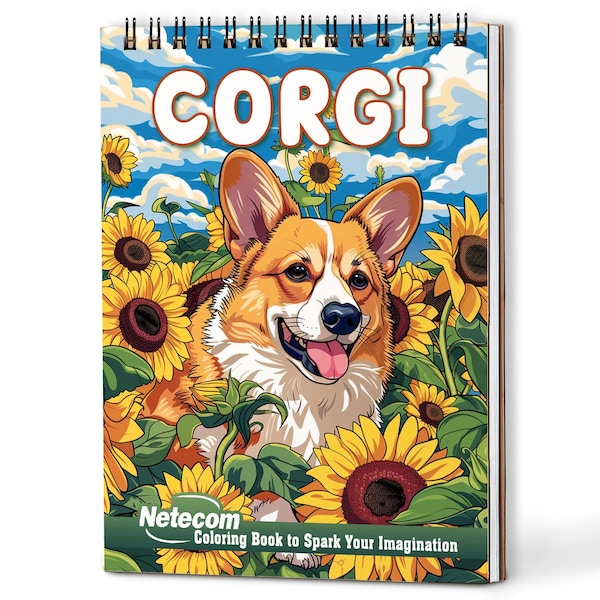 Corgi Coloring Book for Adults – A5 Wooden Hardcover, A4 Paper Hardcover, 30 Adorable Corgi Designs