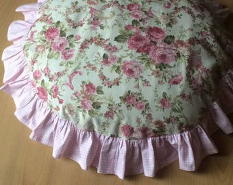Chair cushions with ties-ruffle linen chair cushion covers ...