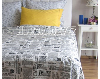 French Script Duvet Cover Oversized King Queen Full Twin Xl Etsy