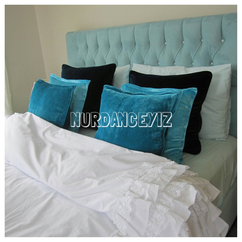 Solid Pale Pink Velvet Euro Sham Self Welt Pillow Square Etsy