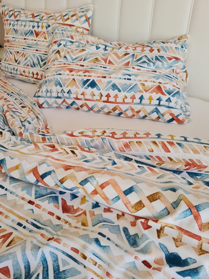 Plaid flannel bedding duvet cover set-Christmas theme decor-Xmas gifts-Red green white plaid duvet cover queen.Super King custom bedding image 8