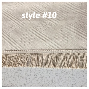 Large Sofa throw covers rectangle tassel ivory-couch coverlet-Woven pet custom sofa furniture protectors Nurdanceyiz Turkey Buldan Style#10IvoryNatural