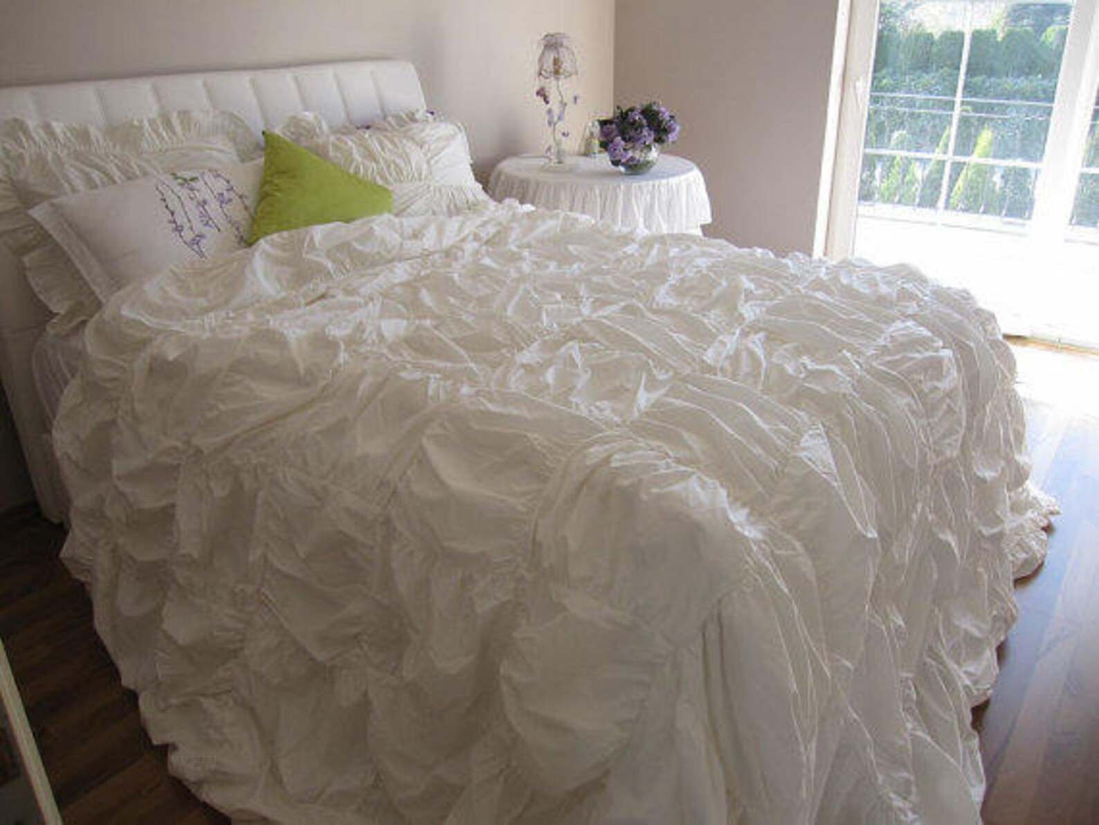 Ruched Beddingduvet Cover Oversized King 120x120full Queen Etsy