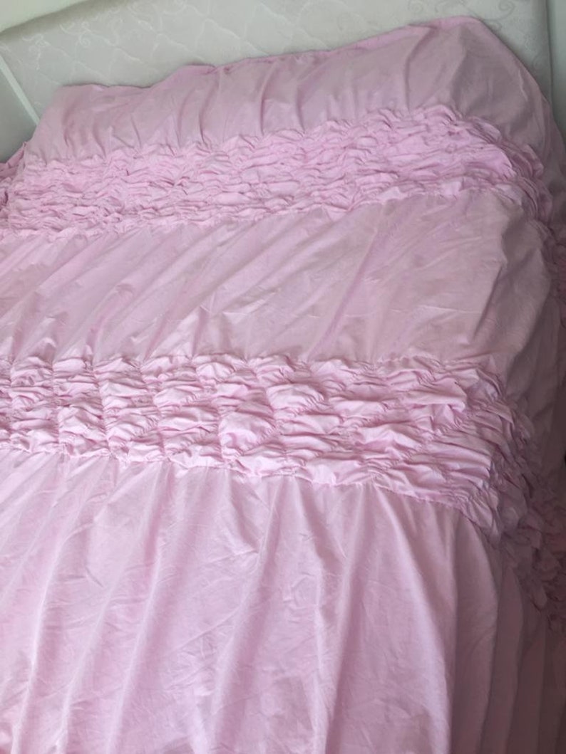 Ruched Pintuck 120x98 Duvet Cover Oversized King Solid Etsy