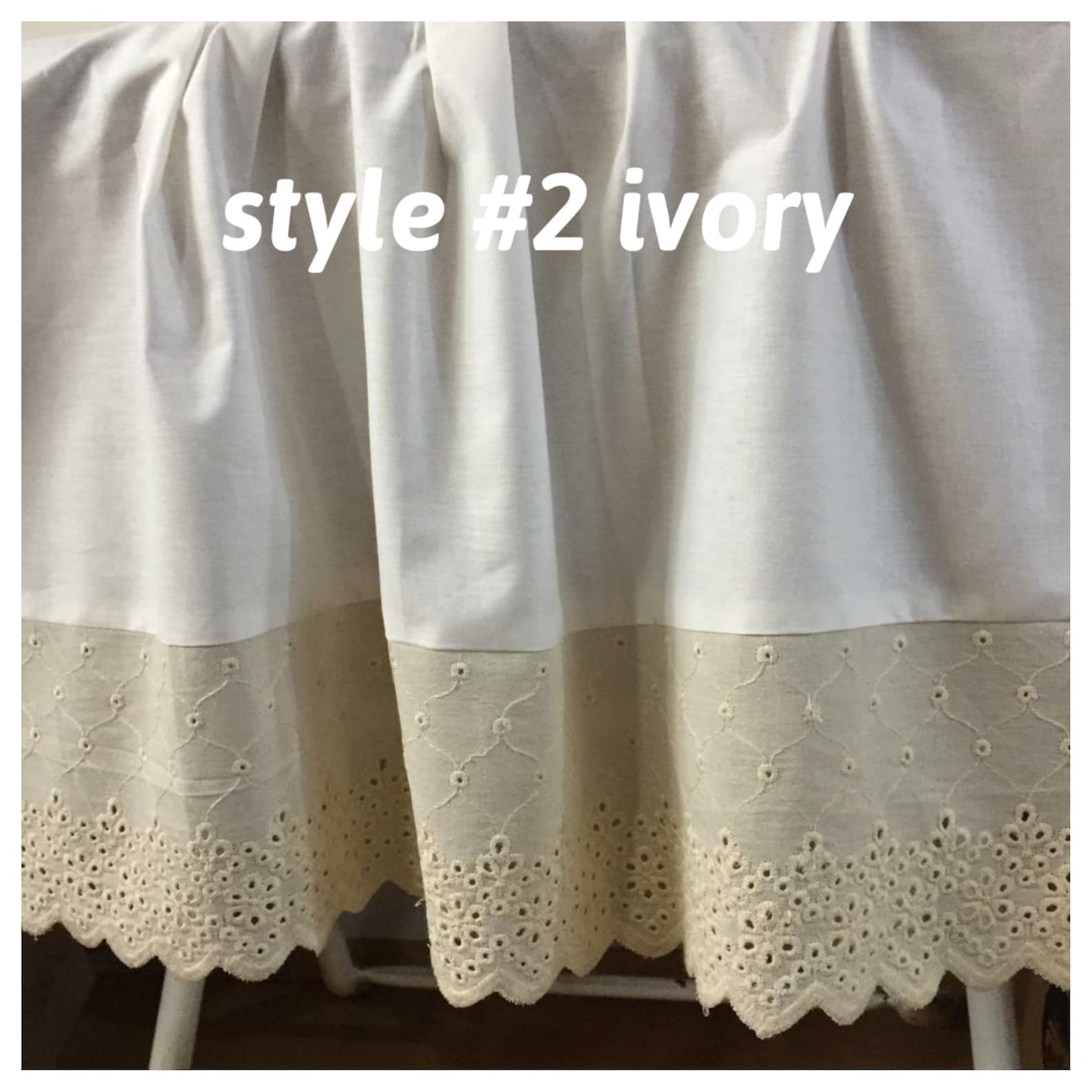 Lace bed skirt bedskirt White eyelet lace cotton Dust ruffle Etsy