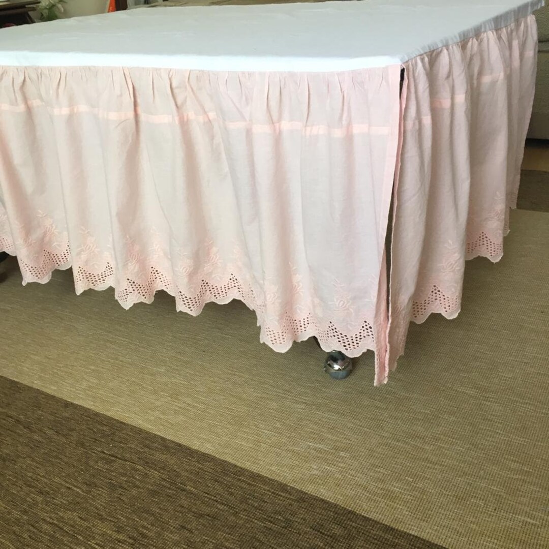 Ruffle Crib Bed Skirt Dust Ruffle Bedskirt Base Coverlet Etsy